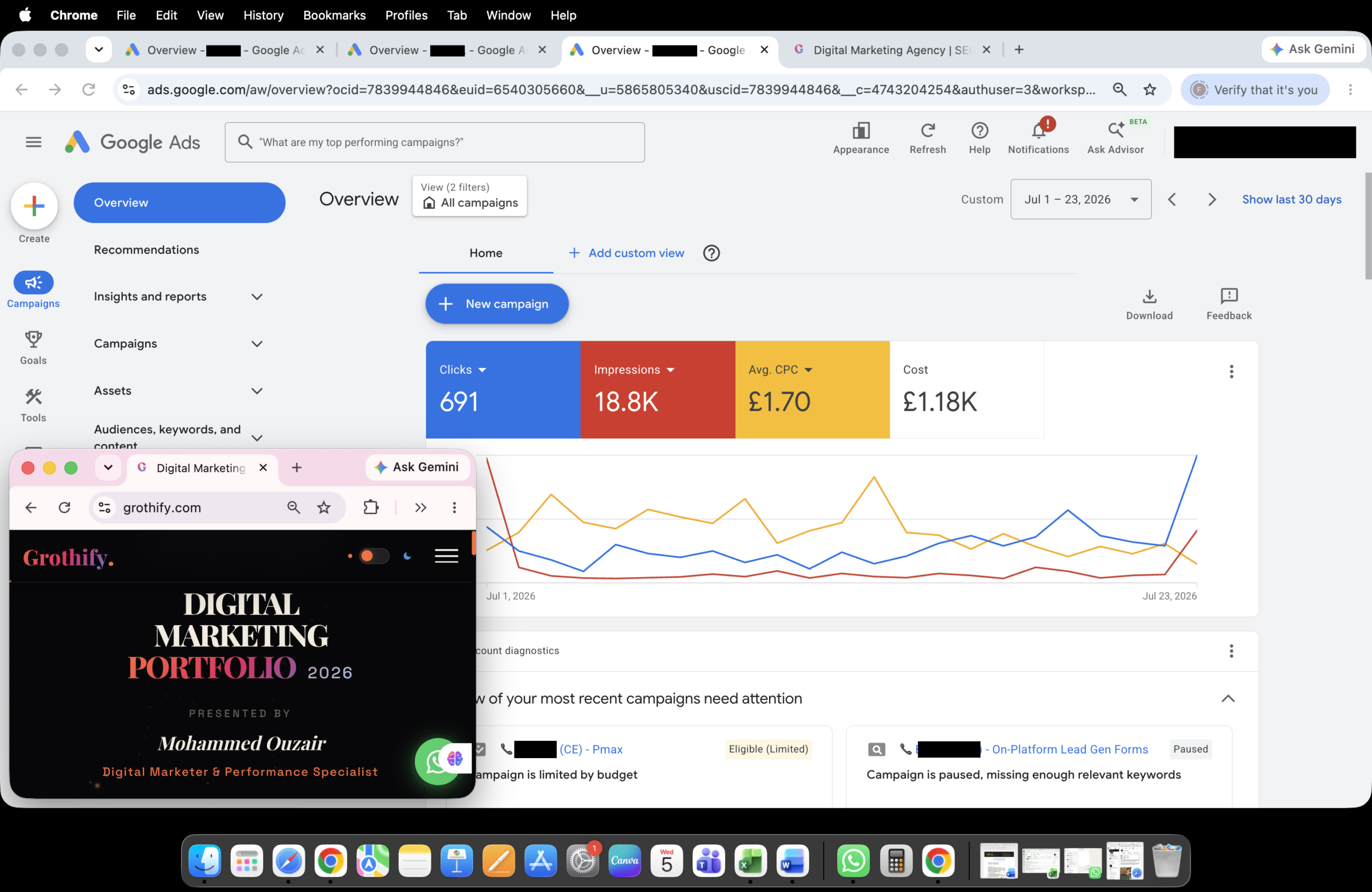 By capturing high-intent search queries, this targeted campaign drove valuable traffic while maintaining precise budget control. It generated 691 clicks and 18.8K impressions at an average CPC of £1.70, resulting in a total campaign spend of £1.18K. Keywords: Search Ad Campaign, Low CPC Strategy, Keyword Bidding, Performance Marketing, Budget Optimization.