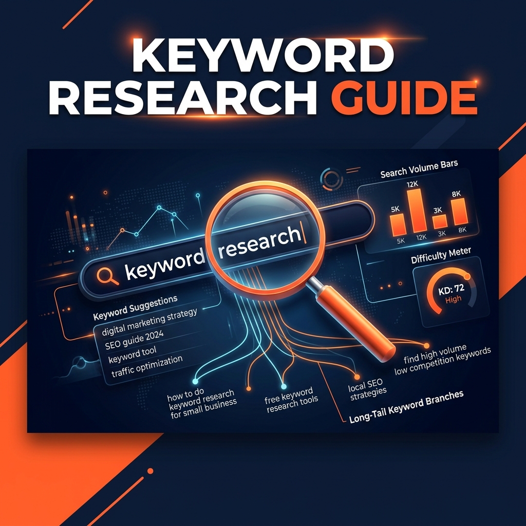 Keyword research guide 2026 by Grothify — step-by-step process with tools and search intent analysis