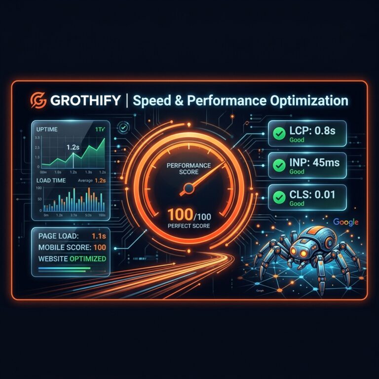 Core Web Vitals speed optimization guide 2026 by Grothify
