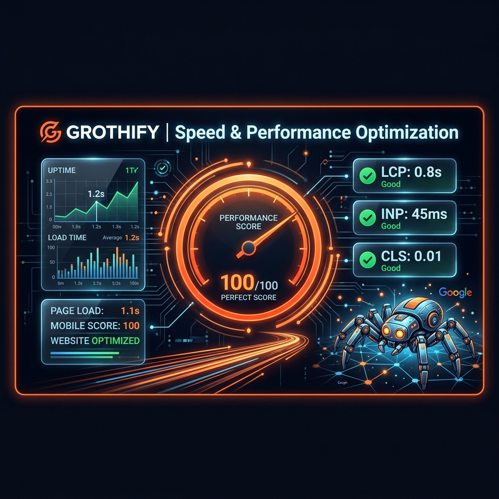Core Web Vitals speed optimization guide 2026 by Grothify
