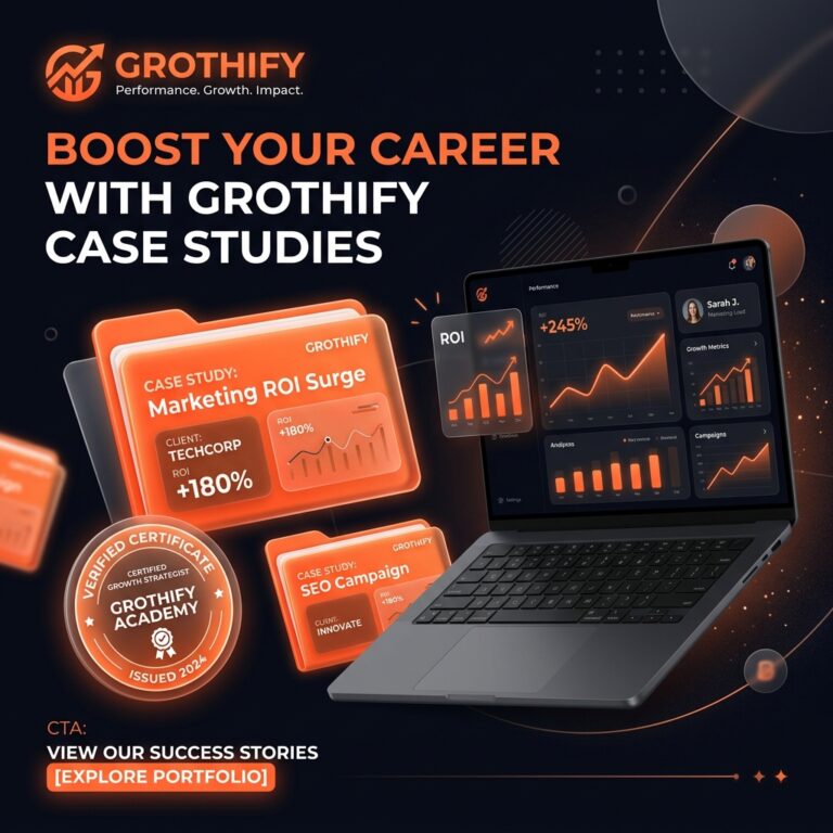 Digital marketing portfolio building guide 2026 by Grothify Academy