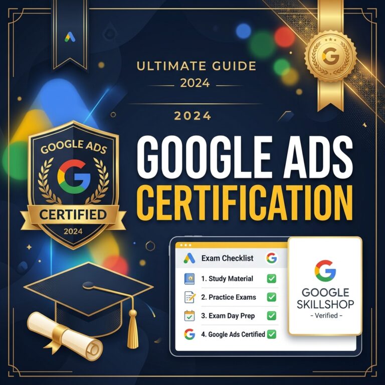 Google Ads certification guide 2026 — free Skillshop exam prep with step-by-step instructions