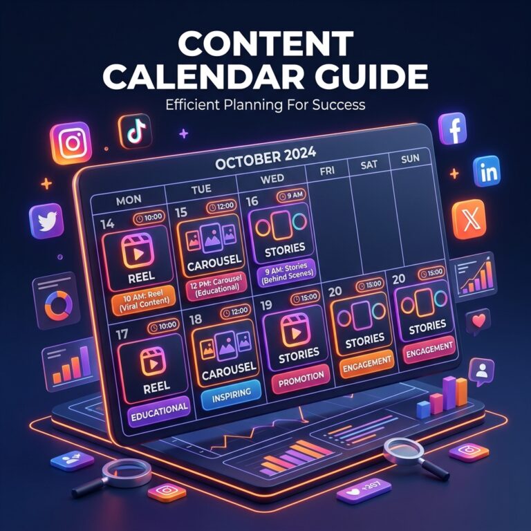 Social media content calendar guide and planning template 2026 by Grothify