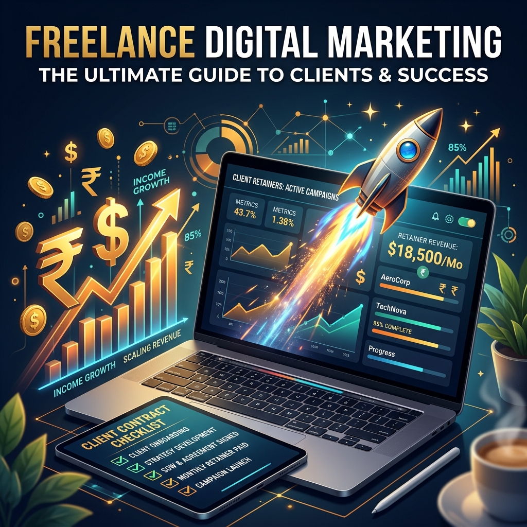 Freelance digital marketing client acquisition guide 2026 by Grothify Academy