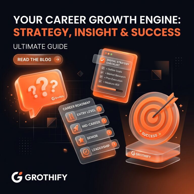 Top 50 digital marketing interview questions and answers guide 2026 by Grothify Academy