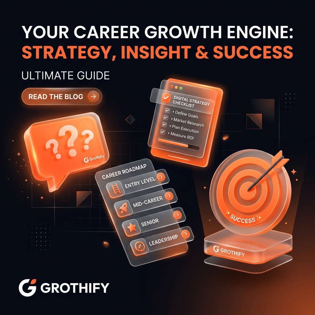 Top 50 digital marketing interview questions and answers guide 2026 by Grothify Academy