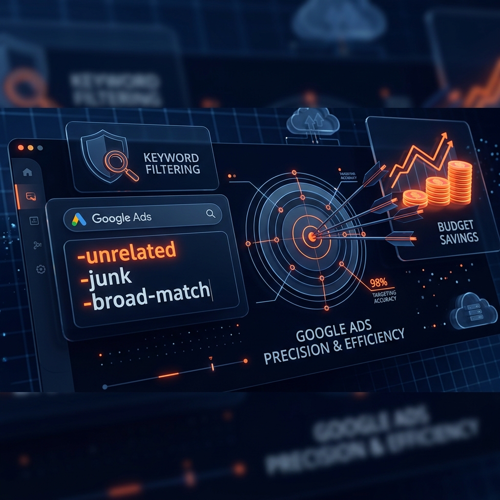 Master negative keywords list and guide for Google Ads by Grothify
