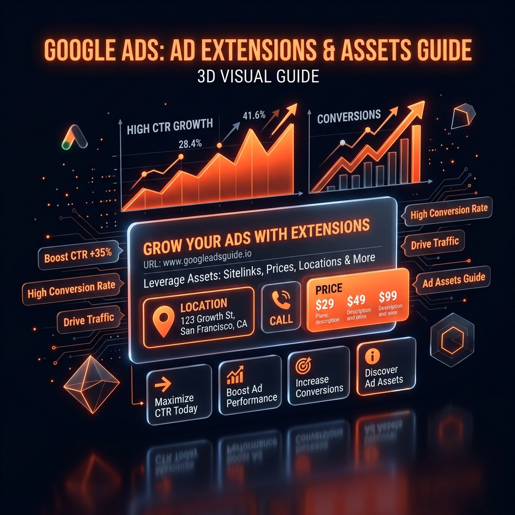 Google Ads assets ad extensions guide 2026 by Grothify
